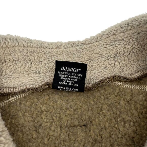 Kuhl Men's EUROPA Quarter Zip Alfpaca Fleece Oatmeal Medium - Picture 12 of 14